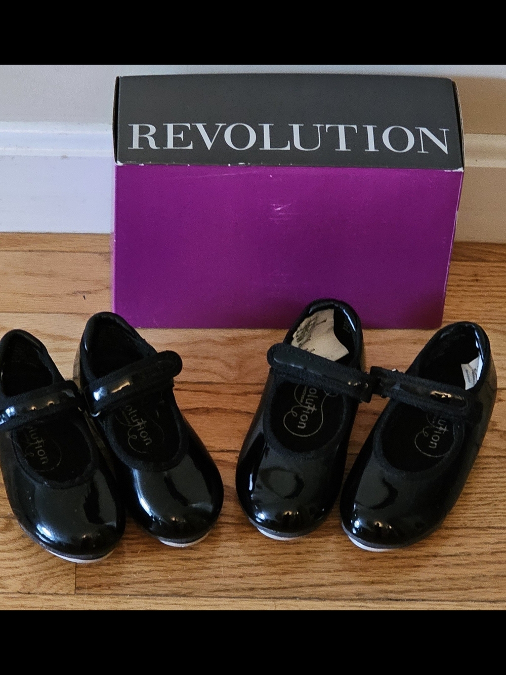 Revolution 2 Prs Black Taps shoes Sz 9 & Brand New Sz 10